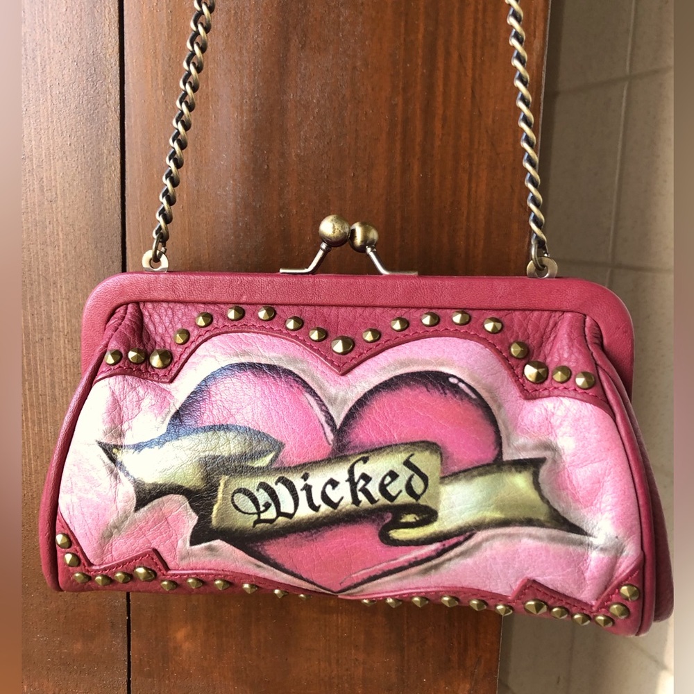 Stunning Authentic Isabella Fiore Wicked Clutch/Shoulder Bag With Stud Details